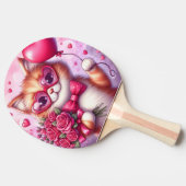 Schattigee Valentijnsdag kat/kitten Tafeltennisbatje (Zijkant)