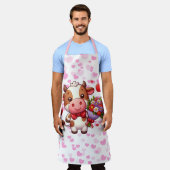 Schattigee Valentijnsdag koe Schort (Gedragen)
