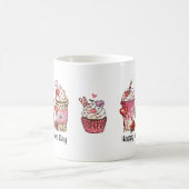 Schattigee Valentijnsdag Koffie Cupcakes en Liefde Koffiemok (Center)