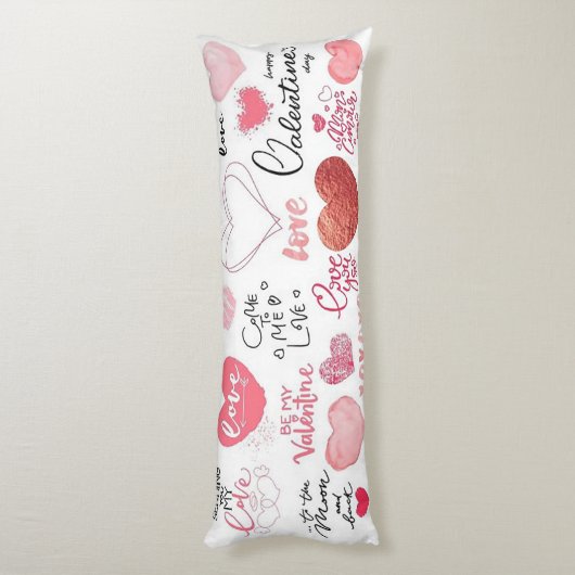 Schattigee Valentijnsdag Lichaamskussen (Achterkant (Verticaal))