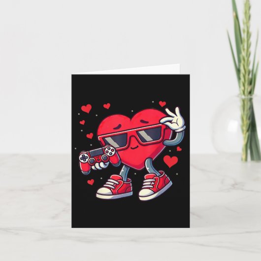 Schattigee Valentijnsdag Liefde Hart Spel Controll Kaart (Voorkant)