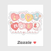 Schattigee Valentijnsdag liefde meer, zorgen minde Sticker (Vel)