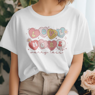 Schattigee Valentijnsdag liefde meer, zorgen minde T-shirt