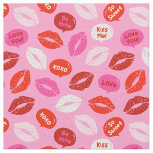 Schattigee Valentijnsdag lippen roze Stof