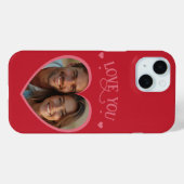 Schattigee Valentijnsdag 'LOVE YOU' & Custom Photo Case-Mate iPhone Case (Achterkant (horizontaal))