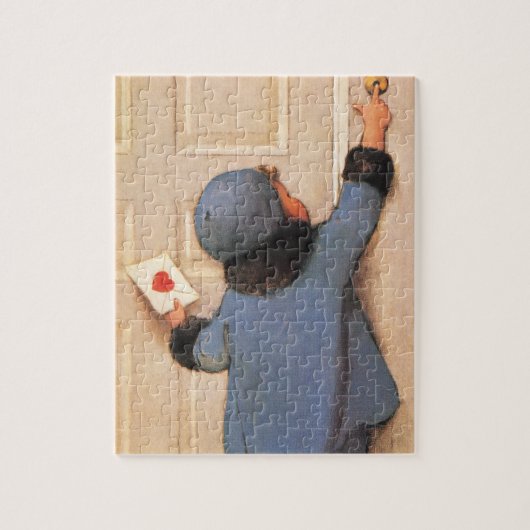 Schattigee Valentijnsdag, Mailman Liefdesbrief Legpuzzel (Verticaal)