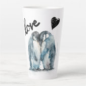 Schattigee Valentijnsdag met pinguïnliefde Latte Mok (Voorkant)