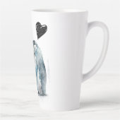 Schattigee Valentijnsdag met pinguïnliefde Latte Mok (Rechts)