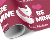 Schattigee Valentijnsdag Olifant Be Mine Cadeaupapier (Rol Hoek)