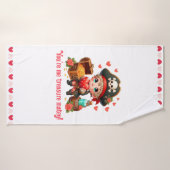 Schattigee Valentijnsdag piraat Badhanddoek (Badhanddoek)