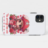 Schattigee Valentijnsdag piraat Case-Mate iPhone Case (Achterkant (horizontaal))