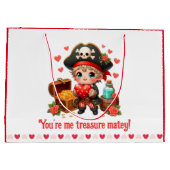 Schattigee Valentijnsdag piraat Groot Cadeauzakje (Achterkant)