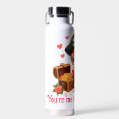 Schattigee Valentijnsdag piraat Waterfles (Voorkant)