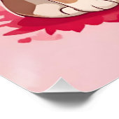 Schattigee Valentijnsdag Puppies met harten Perfect Poster (Hoek)