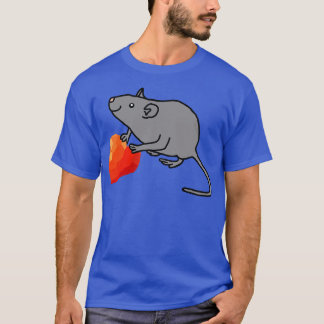 Schattigee Valentijnsdag Rat met Rode Hart Tas T-shirt