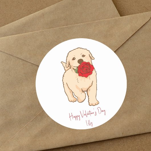 Schattigee Valentijnsdag Ronde Sticker