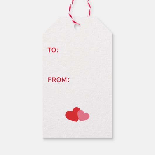 Schattigee Valentijnsdag Roze Alien Monster Cadeaulabel (Achterkant)