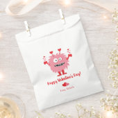 Schattigee Valentijnsdag Roze Monster Harten Bedankzakje (Geknipt)