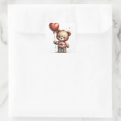 Schattigee Valentijnsdag Teddy Bear Sticker (Tas)