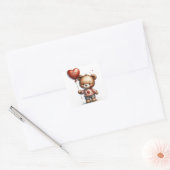 Schattigee Valentijnsdag Teddy Bear Sticker (Envelop)