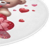 Schattigee Valentijnsdag teddybeer snijplank (Hoek)