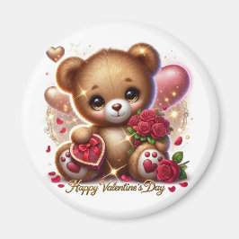 Schattigee Valentijnsdag Teddybeer thema magneet