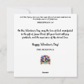 Schattigee Valentijnsdag Waterverf Muis Roze Bloem Feestdagenkaart (Achterkant)