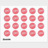 SCHATTIGEE VALENTIJNSDAG XOXO RONDE STICKER (Vel)