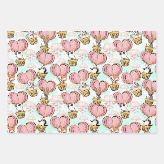 Schattigee Valentijnsdagen Inpakpapier Vel (Voorkant)