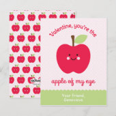Schattigee Valentijnse Apple Class Feestdagenkaart (Voorkant / Achterkant)