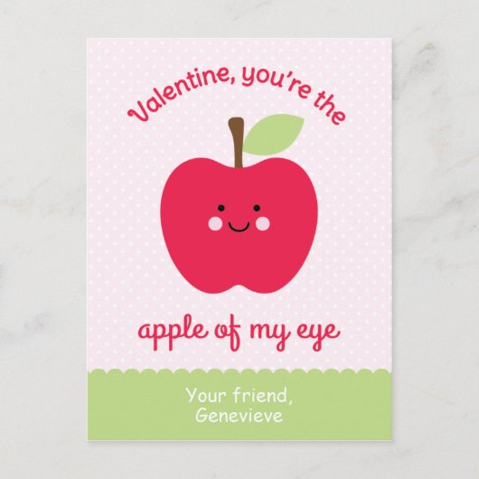 Schattigee Valentijnse Apple Class Feestdagenkaart (Voorkant)