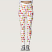 Schattigee Valentijnse conversatie hartpatroon Leggings (Voorkant)