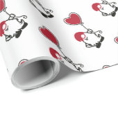 Schattigee Valentijnse Gnoom met een hartvormige b Cadeaupapier (Rol Hoek)