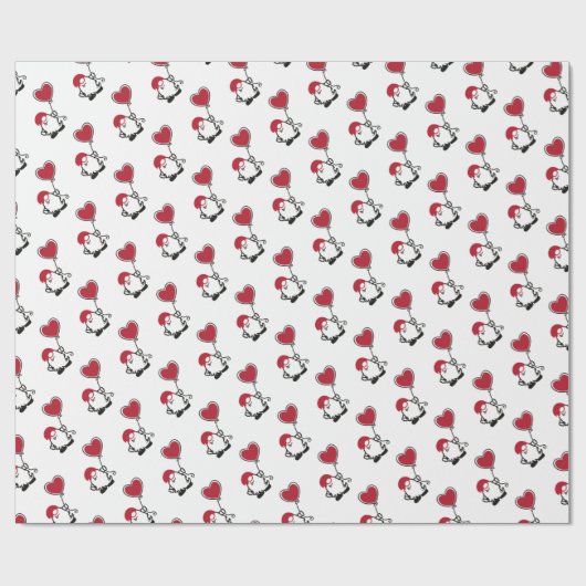 Schattigee Valentijnse Gnoom met een hartvormige b Cadeaupapier (Vlak)