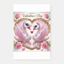 Schattigee Valentijnse Pink Swan Post-It Notes