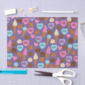 Schattigee Valentijnse Snoepgoed Tissue Papier (Craft)