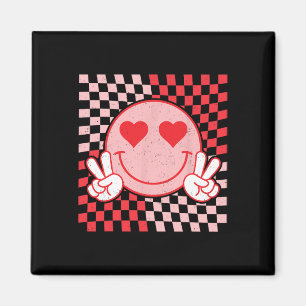 Schattigee Valentijnse Vibes Smile Face Valentijns Magneet