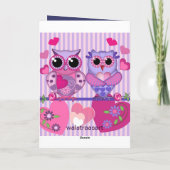 Schattigee Valentijns's kaart met Love Owl & tekst (Achterkant)
