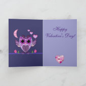 Schattigee Valentijns's kaart met Love Owl & tekst (Binnen)