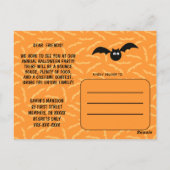 Schattigee Vampier Dracula Halloween Party Invite Briefkaart (Achterkant)