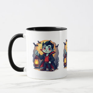 Schattigee Vampier met Lantaarn Kawaii Halloween Mok