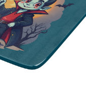 Schattigee Vampier met Lantaarn Kawaii Halloween Snijplank (Hoek)