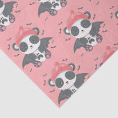 Schattigee Vampier Panda Bats Ghost Roze Halloween Tissuepapier (Detail)
