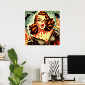 Schattigee Vampier Pin-up Poster (Thuiskantoor)