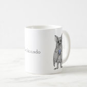 Schattigee Vampier Vleermuis met Koffie Grappige a Koffiemok (Voorkant rechts)