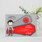 Schattigee vampierverjaardag kaart (Staand voorkant)