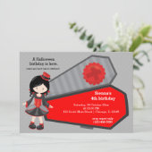 Schattigee vampierverjaardag kaart (Staand voorkant)