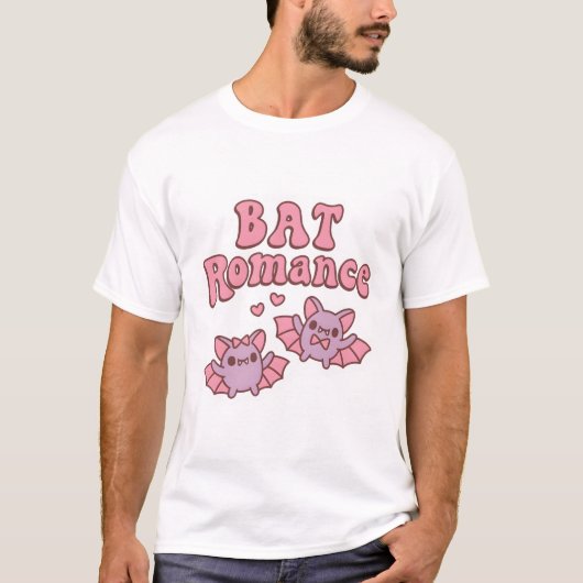 Schattigee Vampire Bats Funny Bat Romance T-shirt (Voorkant)
