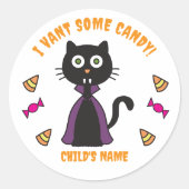 Schattigee Vampire Cat Stickers (Voorkant)