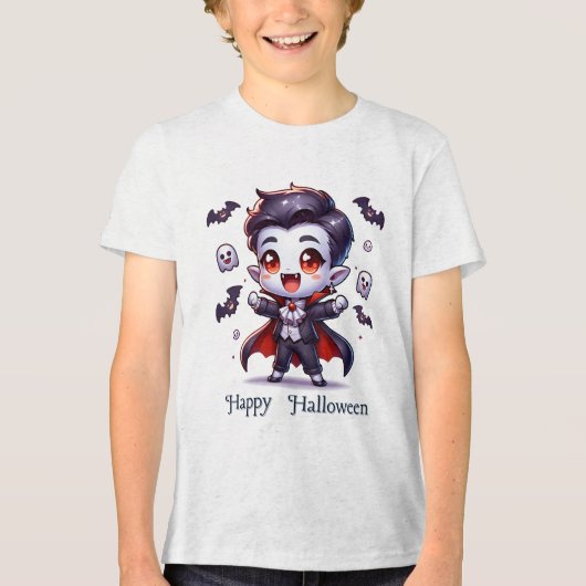 Schattigee Vampire-Halloween kostuums Tri-Blend Shirt (Voorkant)